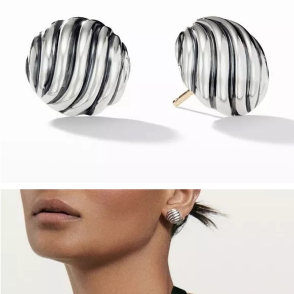 David Yurman Classic sculpted Stud earrings - Picture 2 of 12
